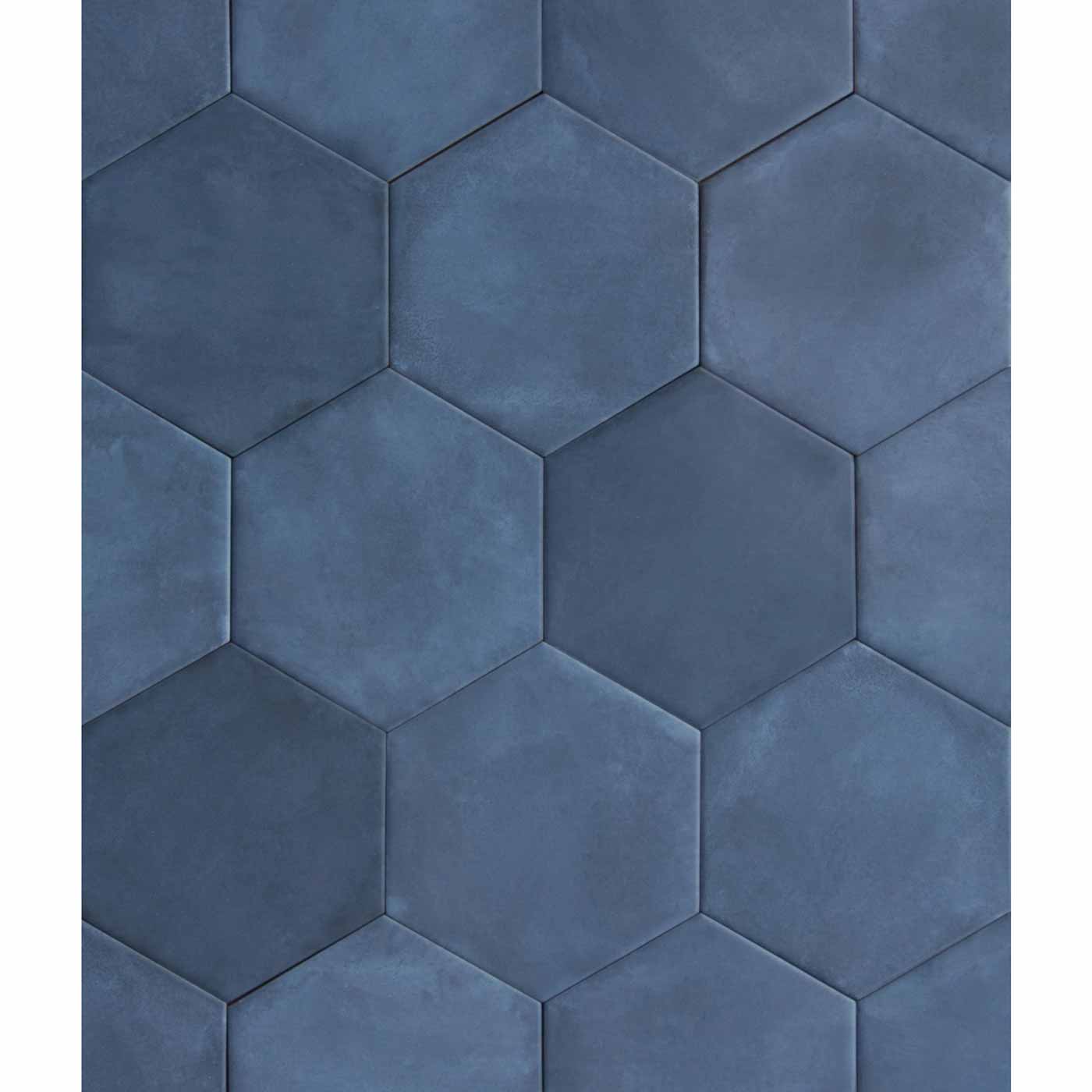 Medina Hexagon Navy Blue tile 14x16cm - Image 3
