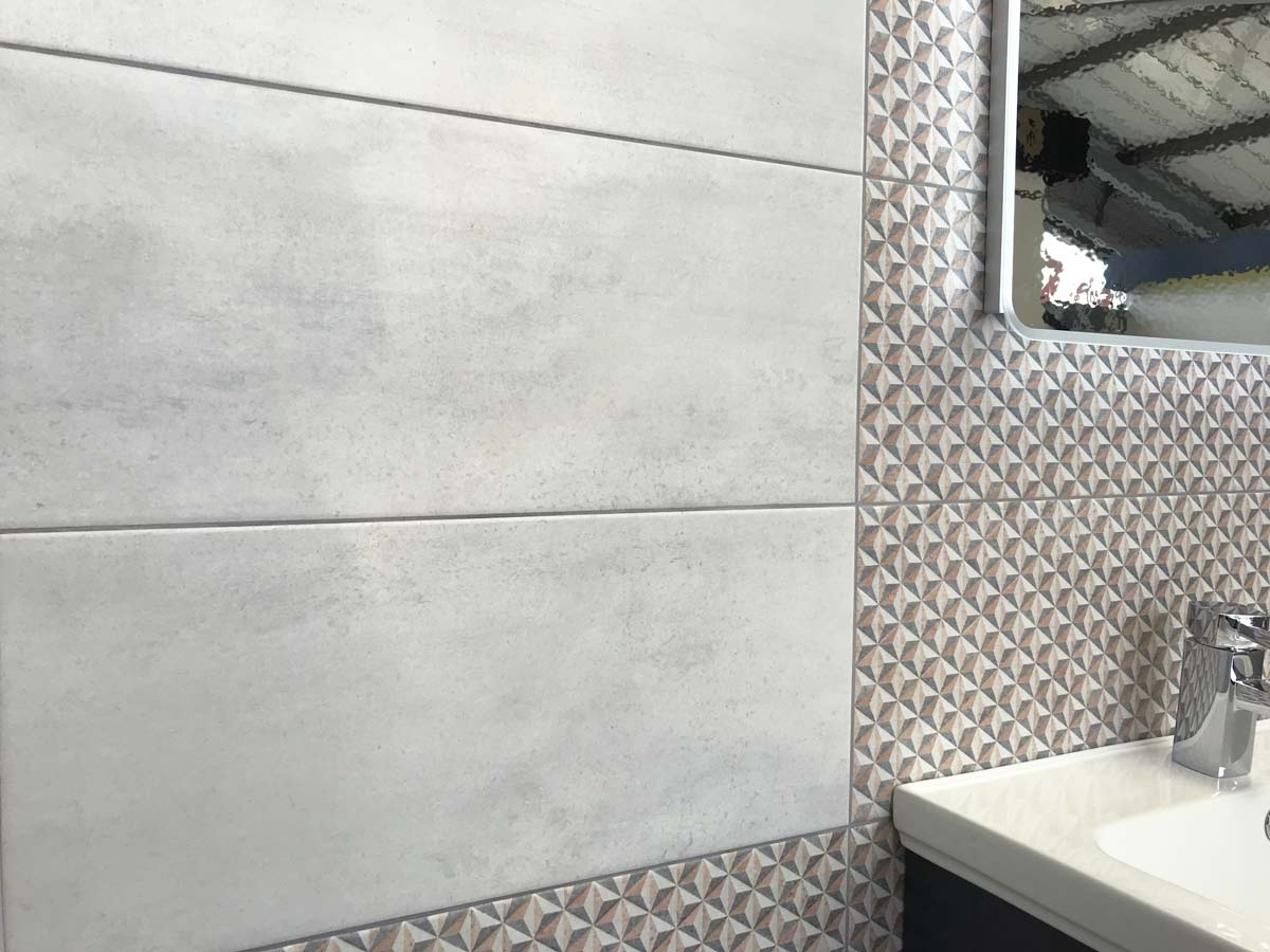 Pattern White wall tile 25x70cm - Image 5