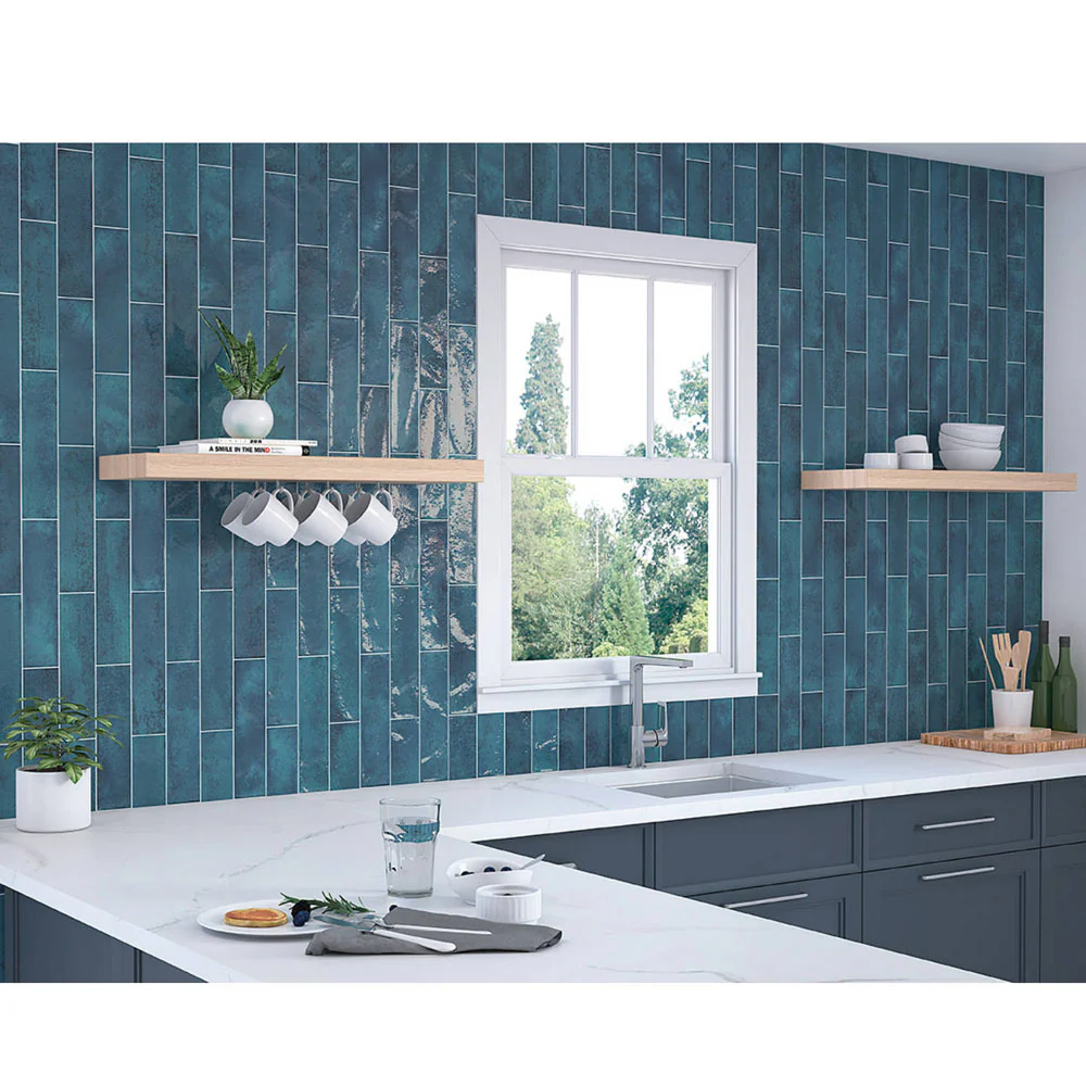 Nissel Blue Brick Tile 7.5x30cm - Image 3