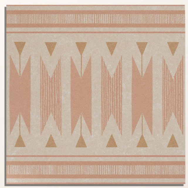 Aventuras Ziggy Border Terracotta Porcelain - 15 x 15cm - Image 2