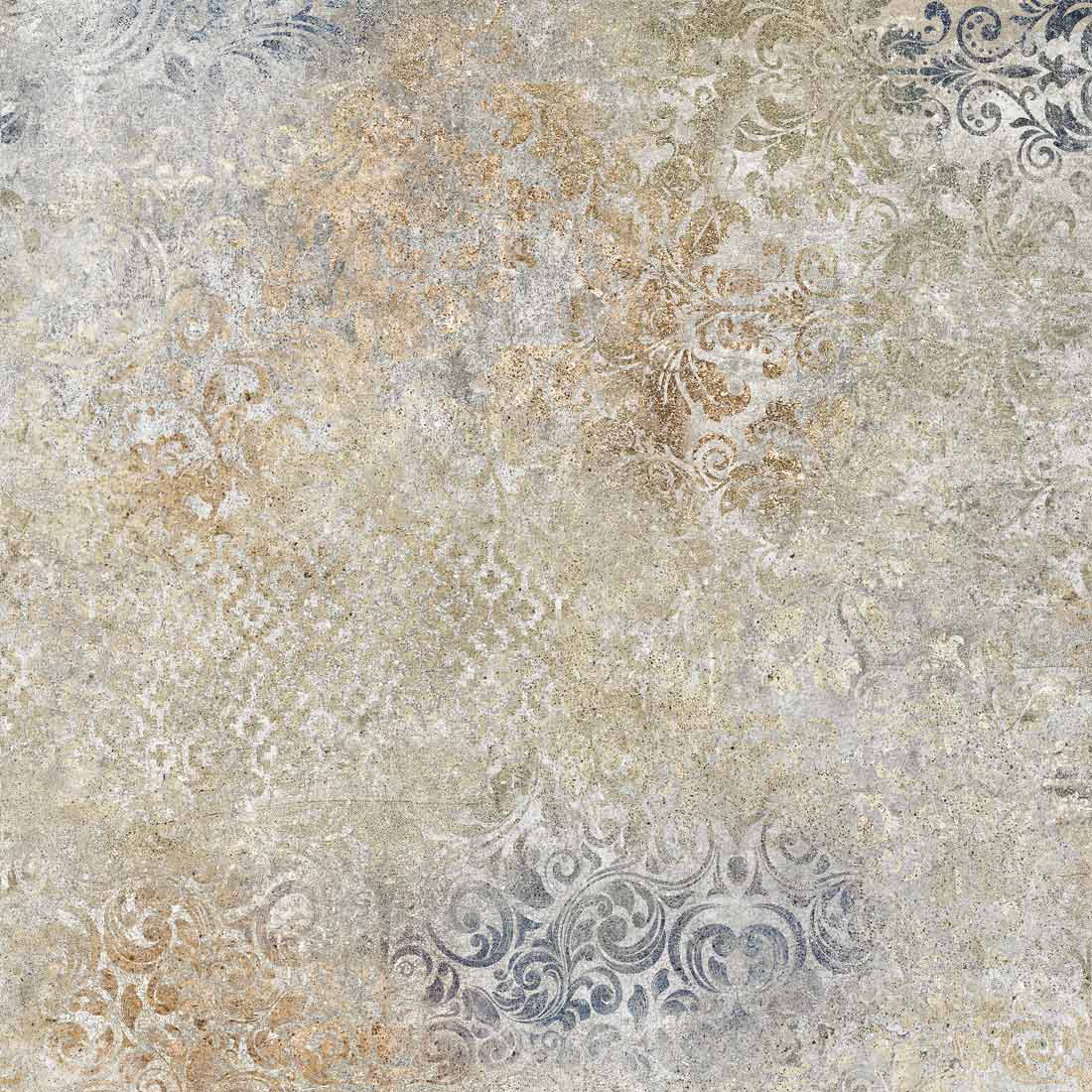 Aged Blue pattern tile 60x60cm - Image 4