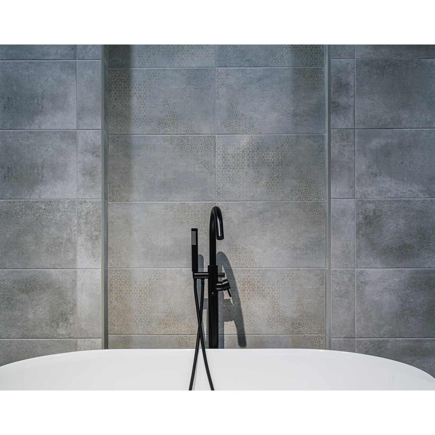 Buxton Grey Decor wall tile 30x60cm - Image 3