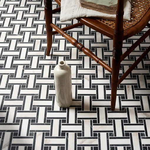 East Village Porcelain Basketweave Mosaic Bianco - 31.5 x 31.5cm - Image 5