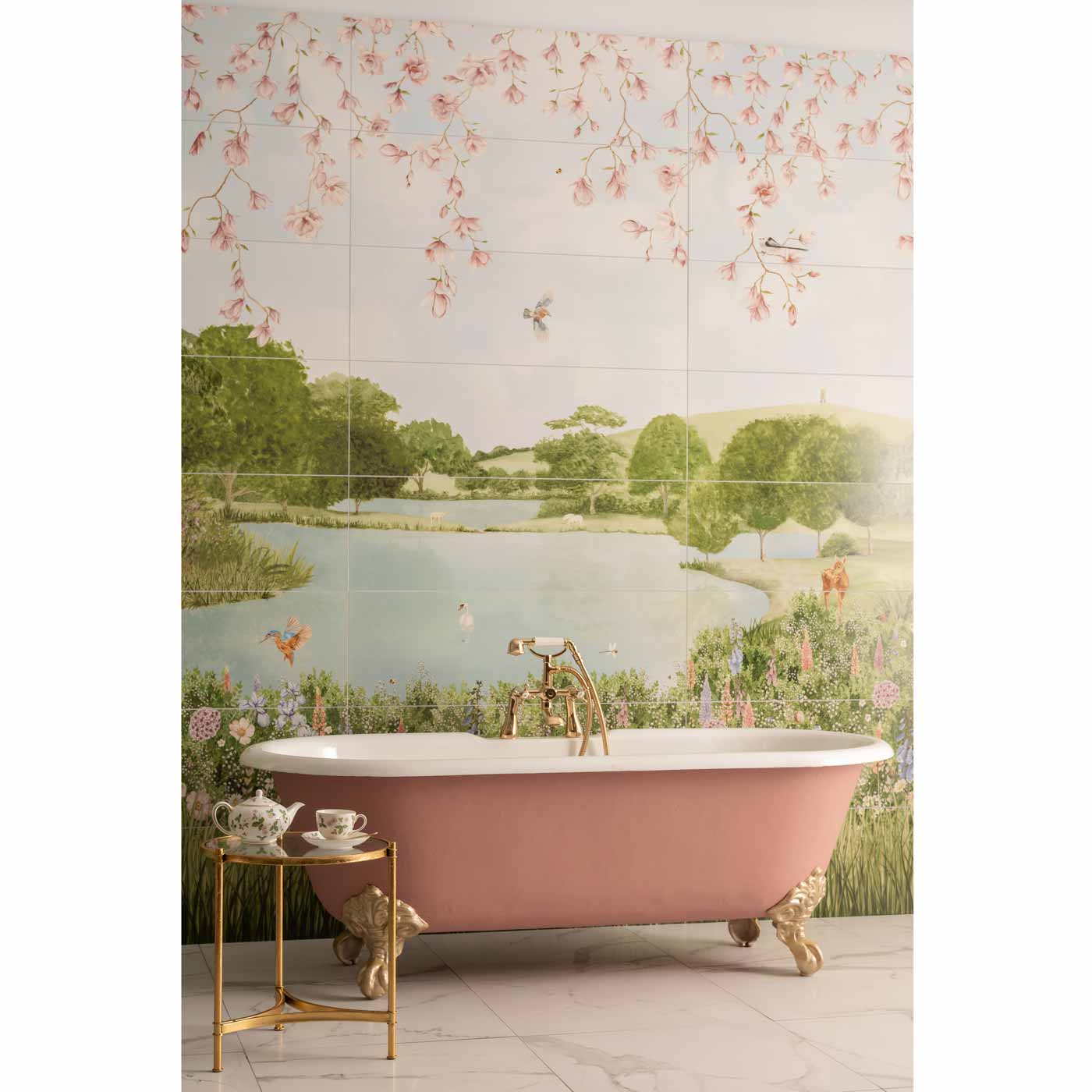 English Garden 8-Tile Decor Panel 256x99cm - Image 4