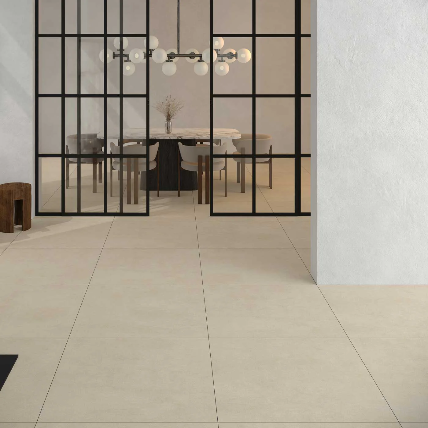 Motion Ivory Porcelain tile 80x80cm - Image 4