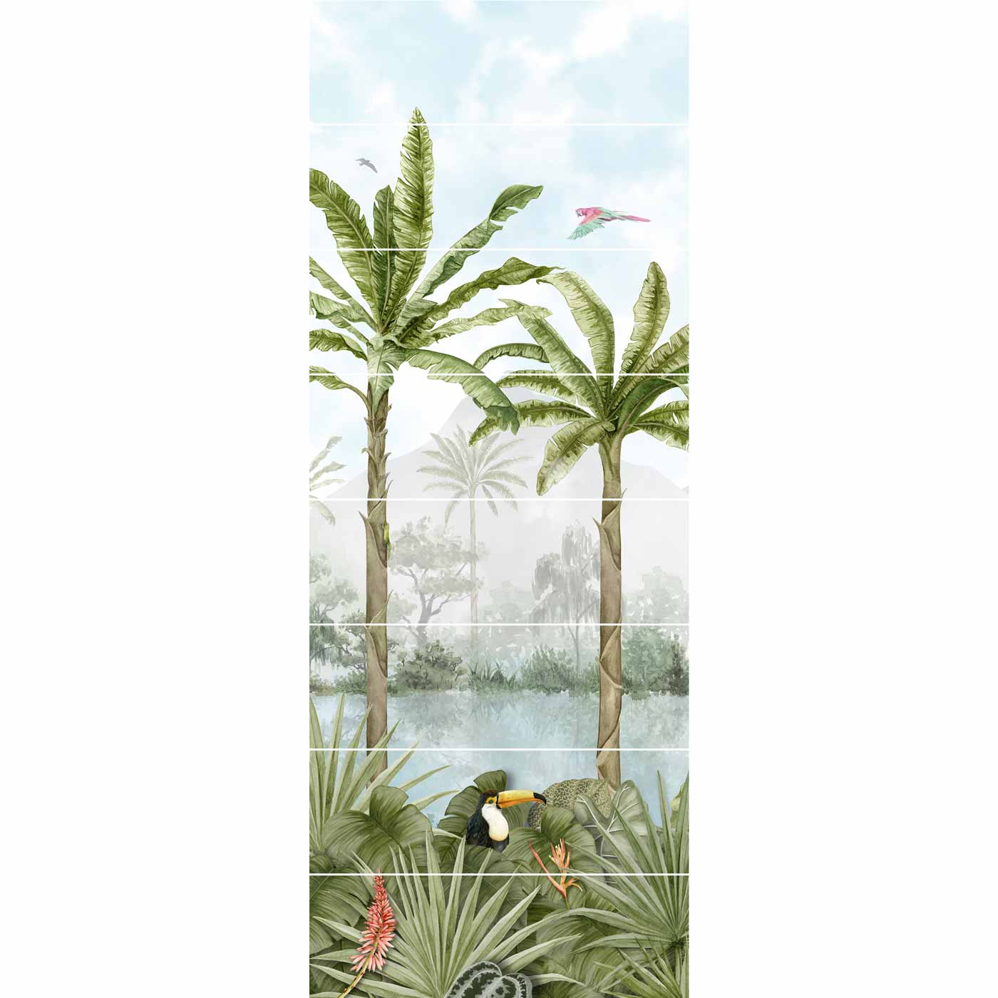 Tropical Oasis 8-Tile Decor Panel 256x99cm - Image 9